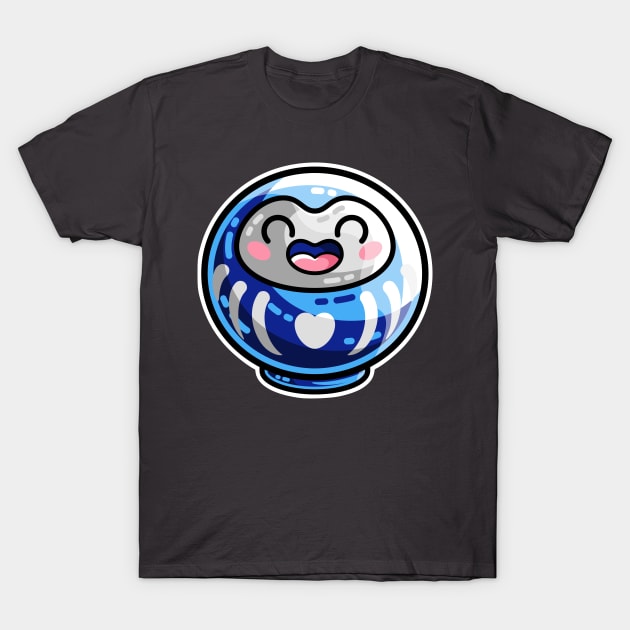 Kawaii Cute Japanese Daruma Doll T-Shirt by freeves